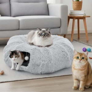 Cozy Tunnel Cat Bed