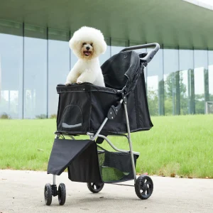 JHK 3-Wheel Foldable Pet Stroller